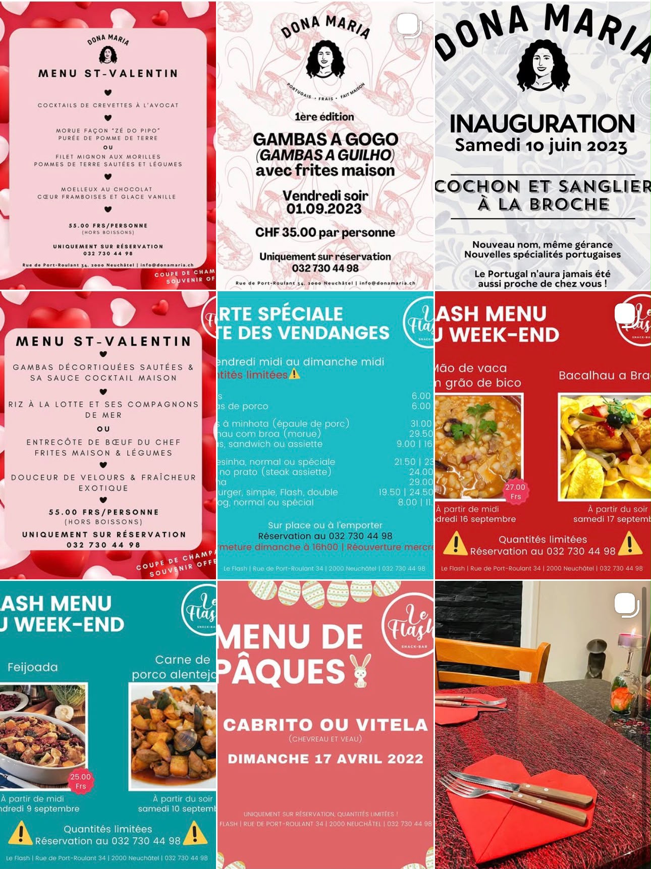 Dona Maria — grille Instagram avant l'accompagnement FAMOUS